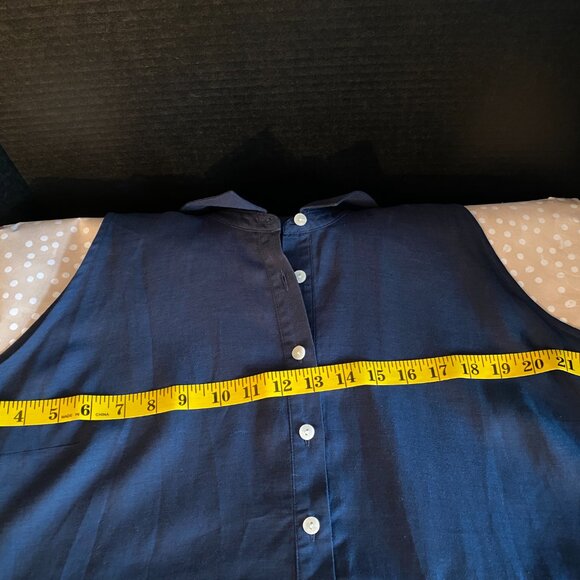 Spartina 449 Navy Shirtdress with elegant embroidery XXL Orig. price $298 - Picture 5 of 6